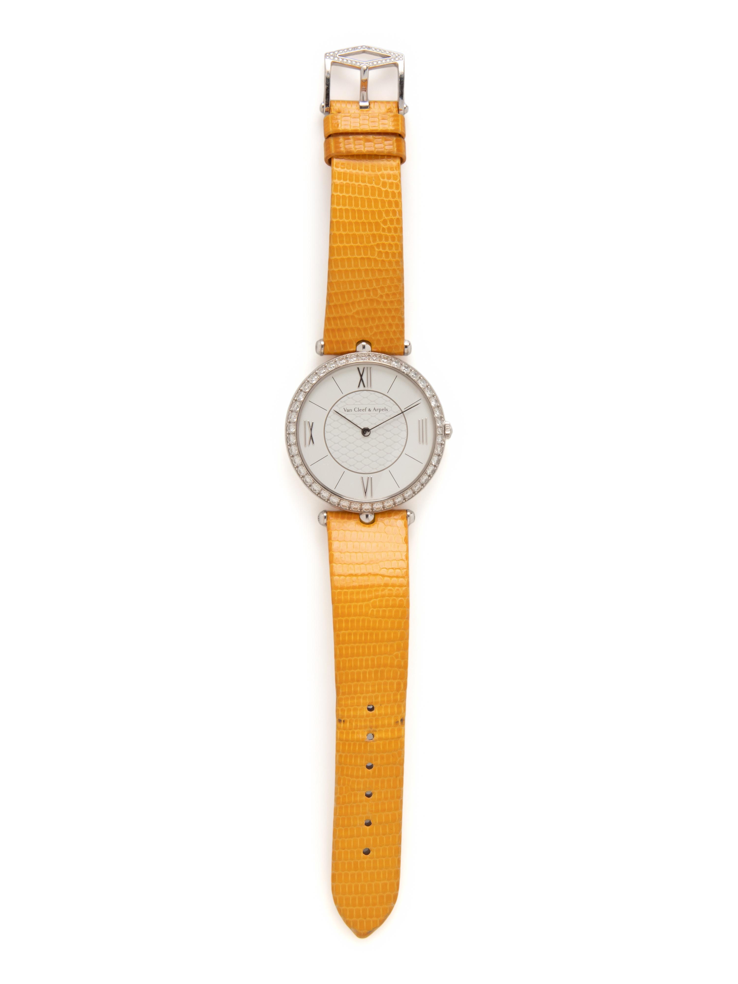 VAN CLEEF AND ARPELS, WHITE GOLD AND DIAMOND 'PIERRE ARPELS' WATCH