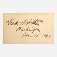 [Presidential] Hayes, Rutherford B., and James Garfield and Chester A. Arthur, et al. Group of 5 Cut Presidential Signatures