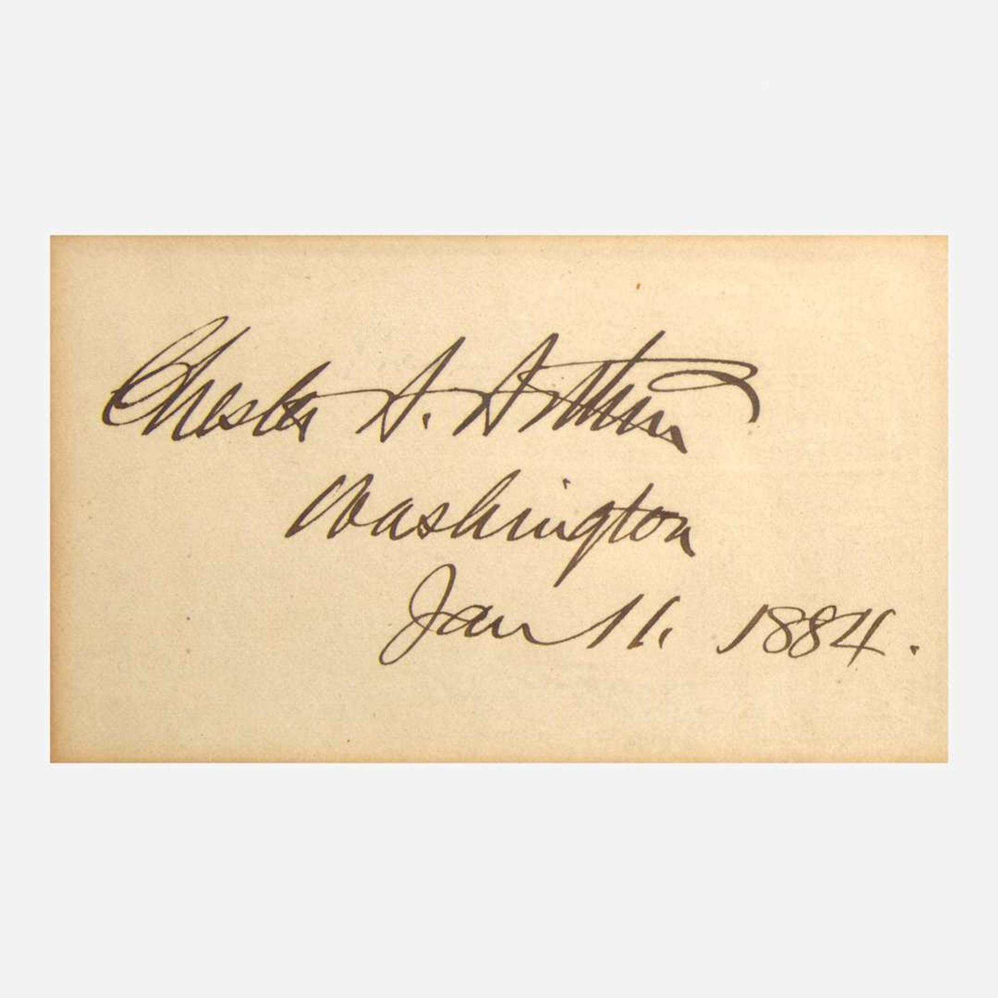 [Presidential] Hayes, Rutherford B., and James Garfield and Chester A. Arthur, et al. Group of 5 Cut Presidential Signatures