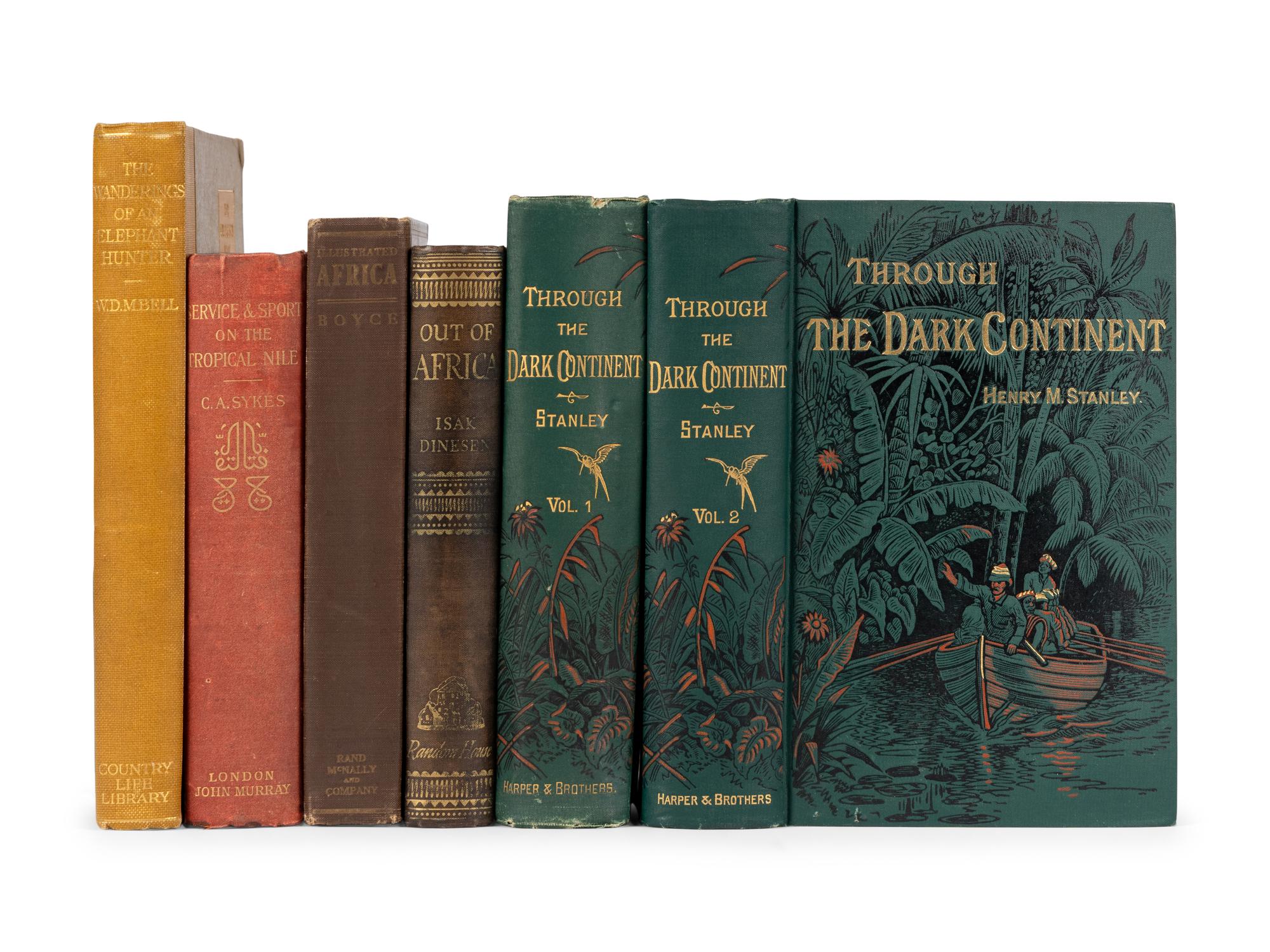 [AFRICA] - [HUNTING] - [TRAVEL] - [SAFARI PRESS]. A group of approximately 64 volumes, including works primarily related to Africa, hunting, and travel, many of which are published by the Safari Press, including: