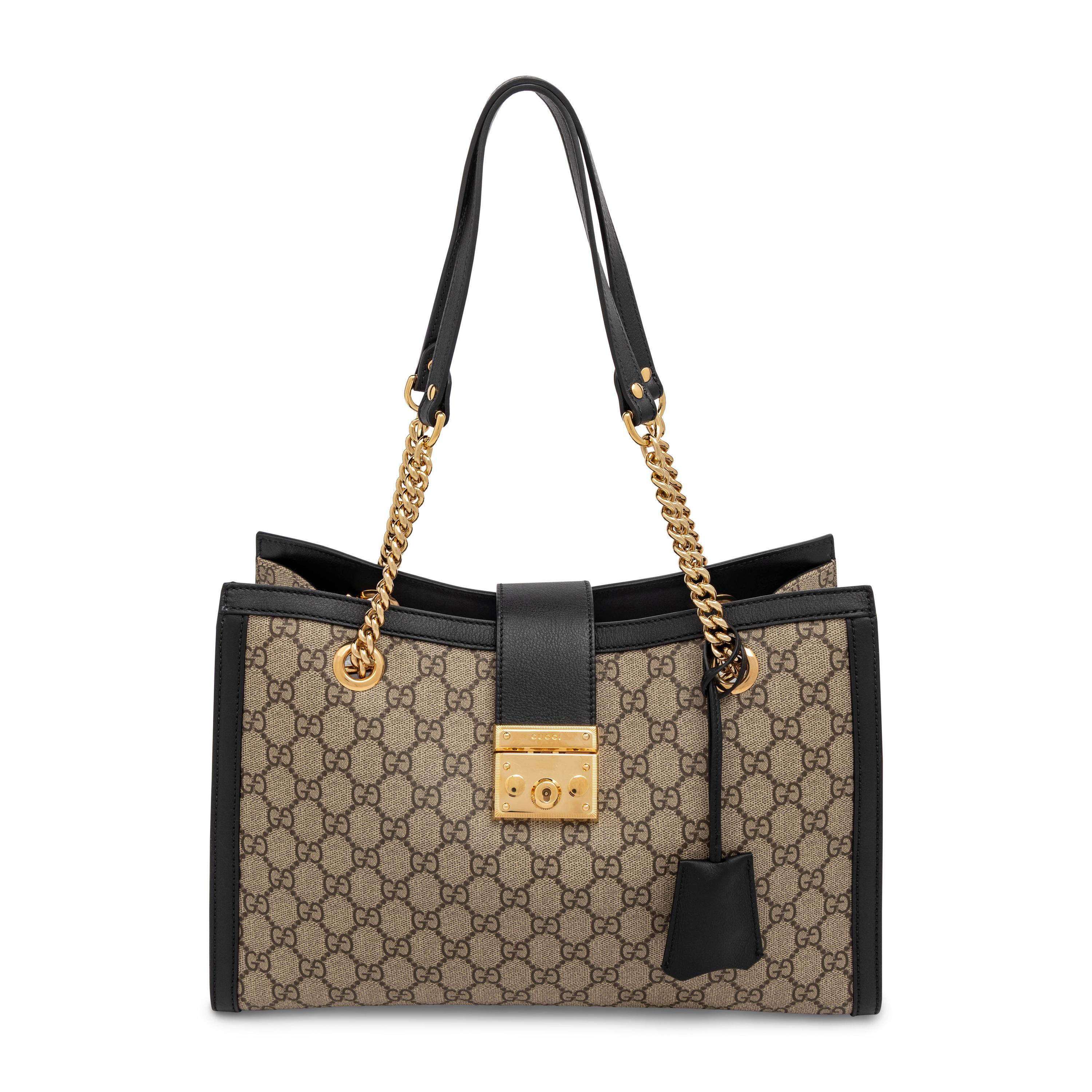Gucci, GG Supreme Padlock Bag