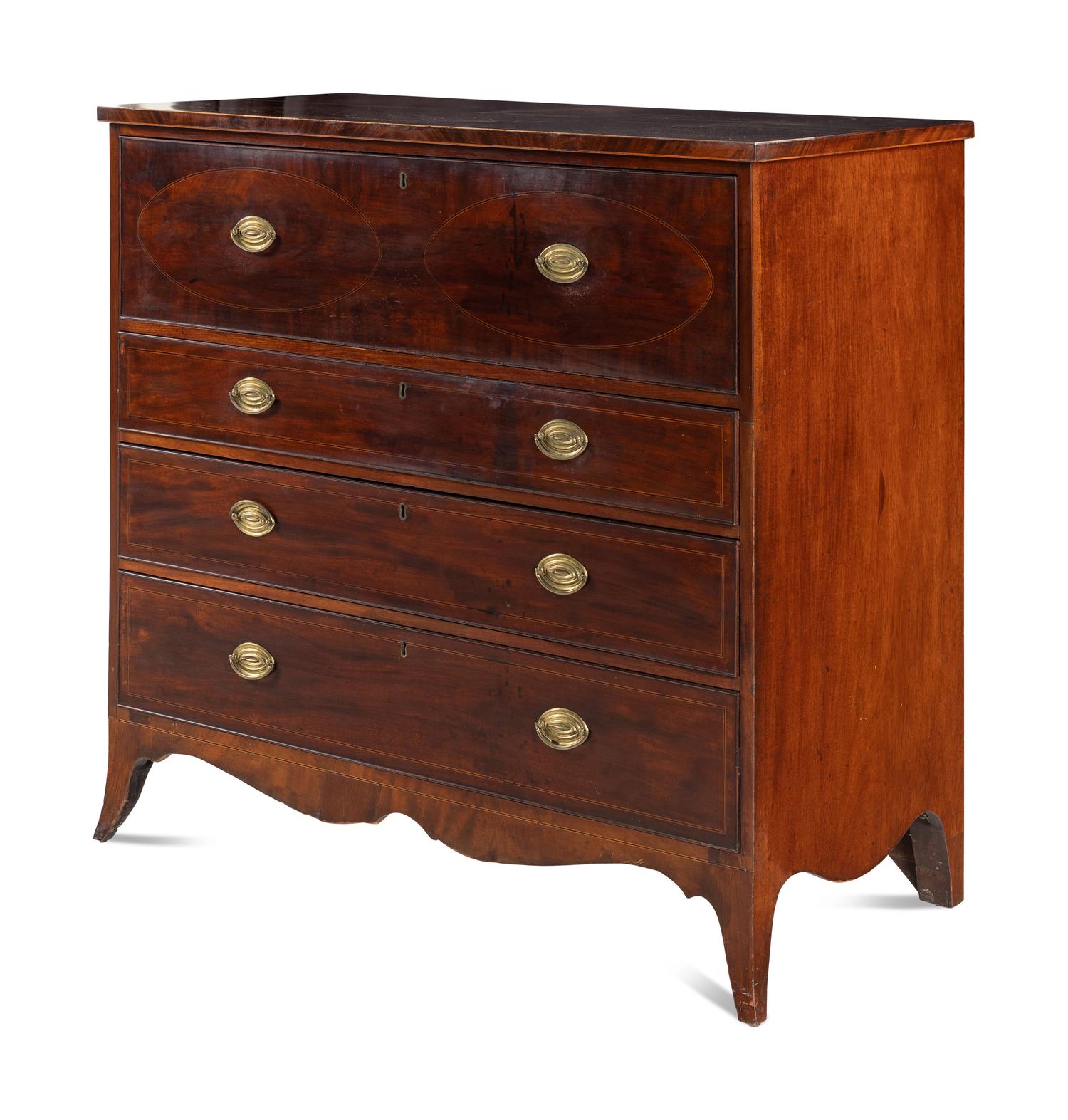 A Regency Mahogany Bureau Chest