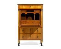 An Empire Style Gilt Metal Mounted Fruitwood Secretaire à Abattant