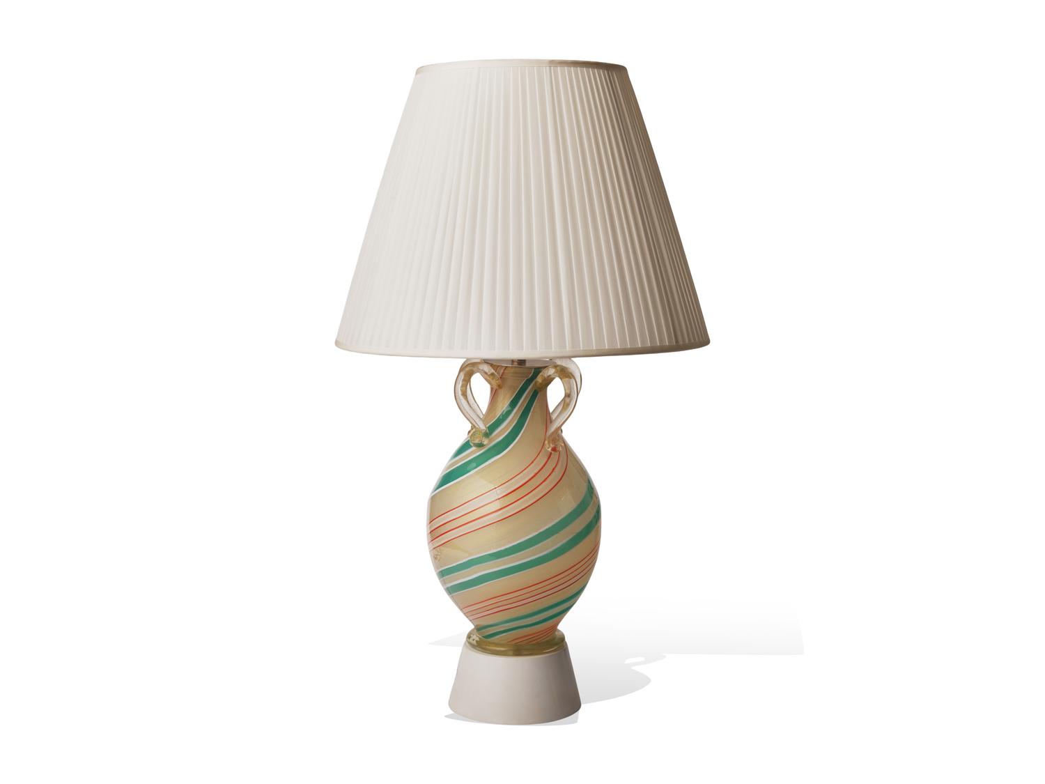 An Italian Blown Glass Lamp By Murano with Barovier DONATED BY DONZELLA, LTD.