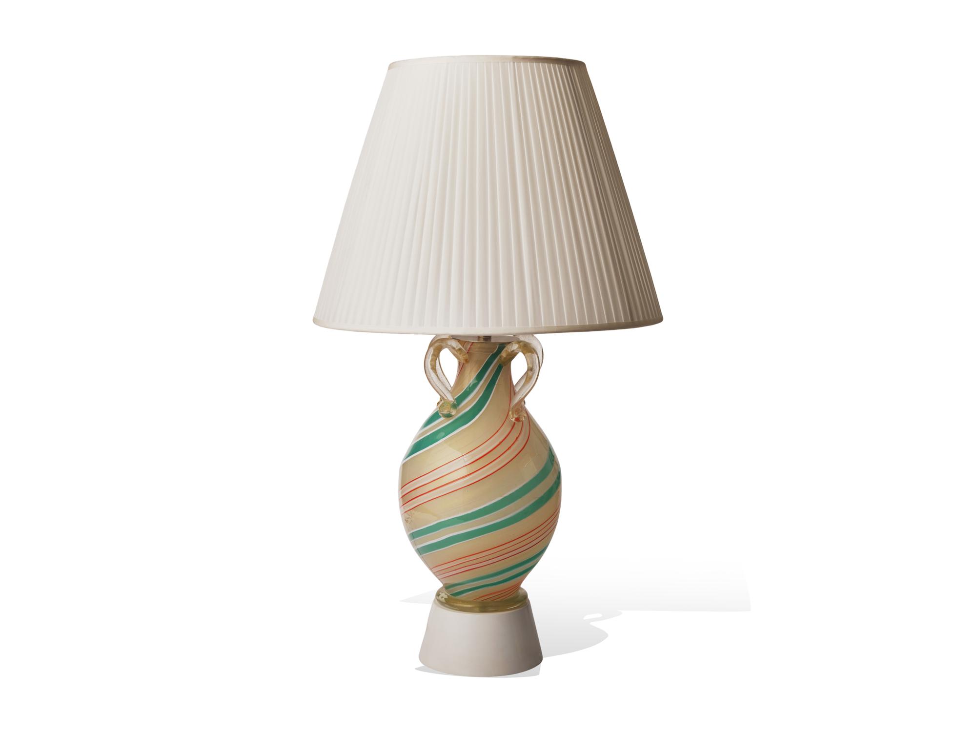 An Italian Blown Glass Lamp By Murano with Barovier DONATED BY DONZELLA, LTD.