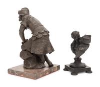 Two Continental Metal Figures