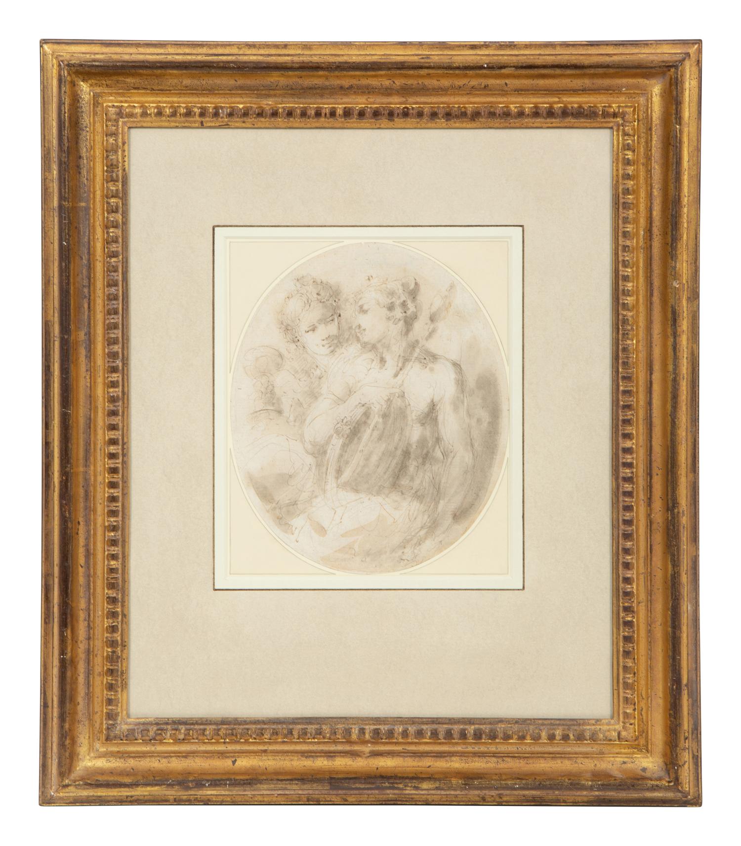 Study of Two Lovers with a Mandolin