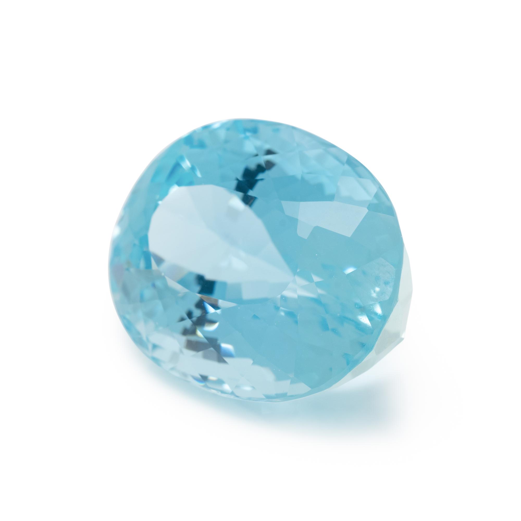 25.06 CARAT OVAL MIXED CUT AQUAMARINE