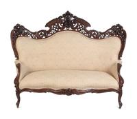 A Joseph Meeks and Sons Carved Rosewood Sofa