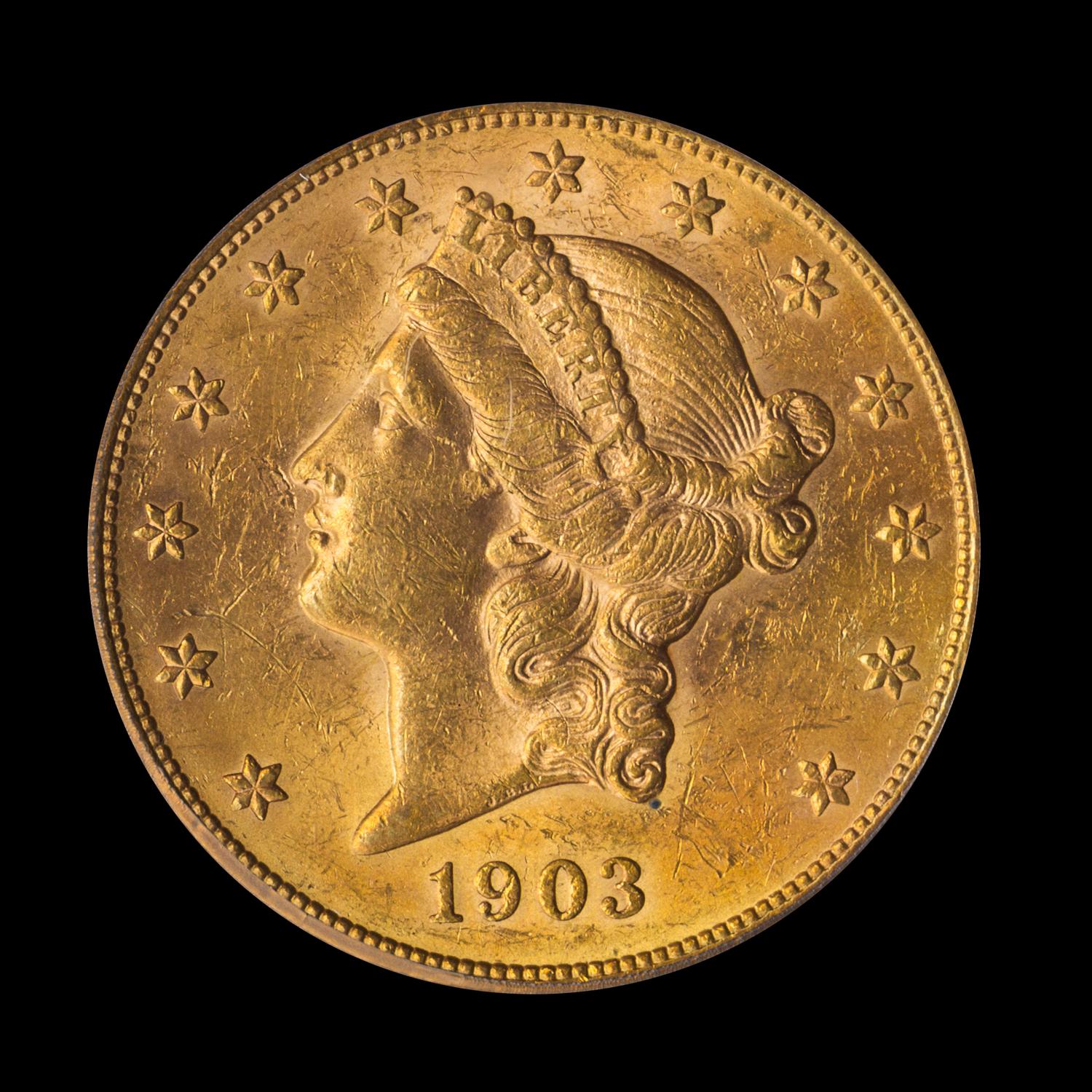 A United States 1903-S Liberty Head $20 Gold Coin