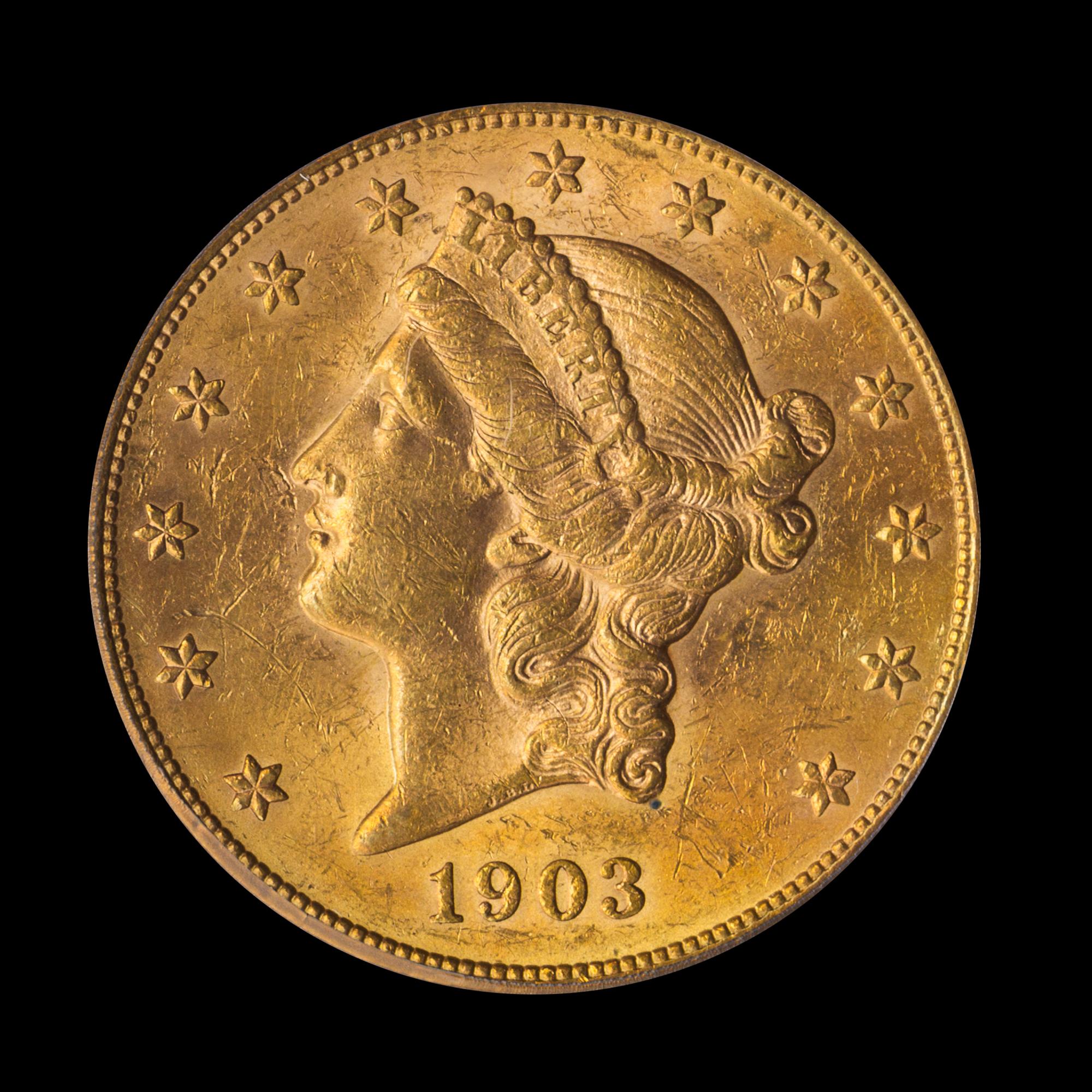 A United States 1903-S Liberty Head $20 Gold Coin