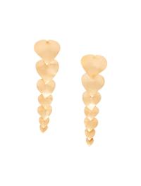 YELLOW GOLD HEART MOTIF EARRINGS