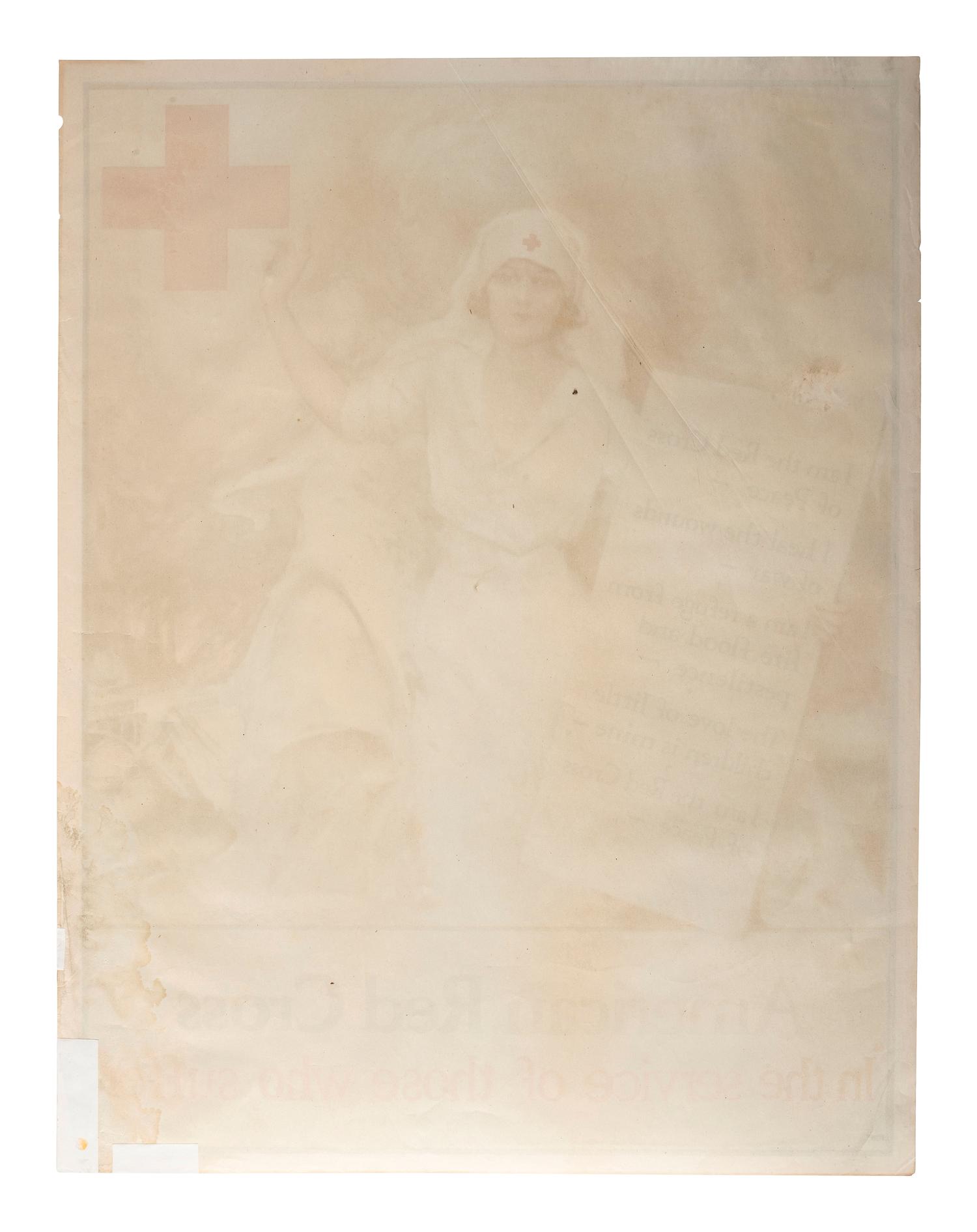 [AMERICAN RED CROSS]. BARTON, Clara (1821-1912). Autograph letter signed ("Clara Barton"). Oxford, MS, 15 January 1906. [ With :] WWI Red Cross poster, flag, and nurse's cap.