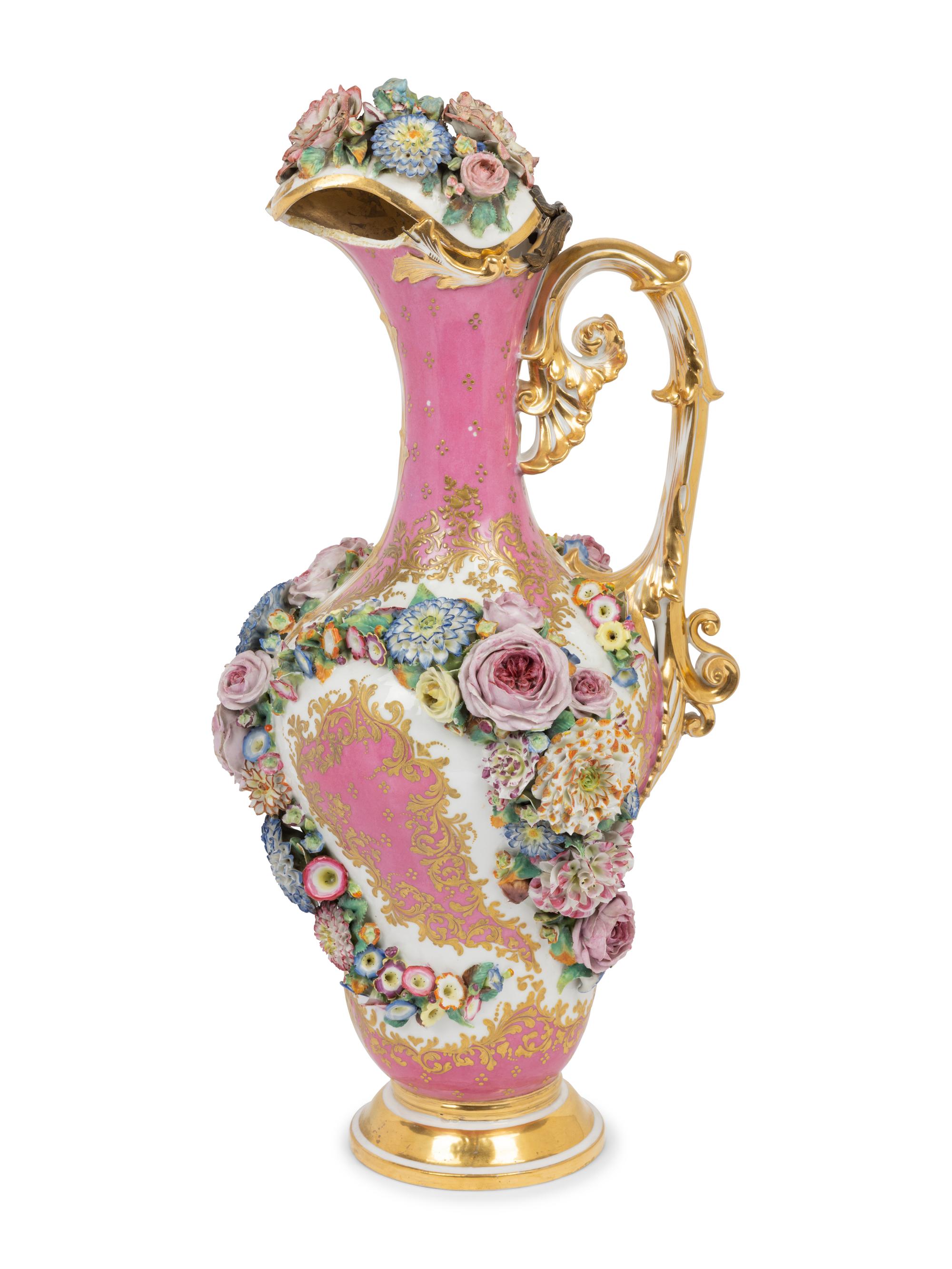 A Jacob Petit Porcelain Ewer