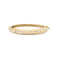 YELLOW GOLD AND DIAMOND BANGLE BRACELET
