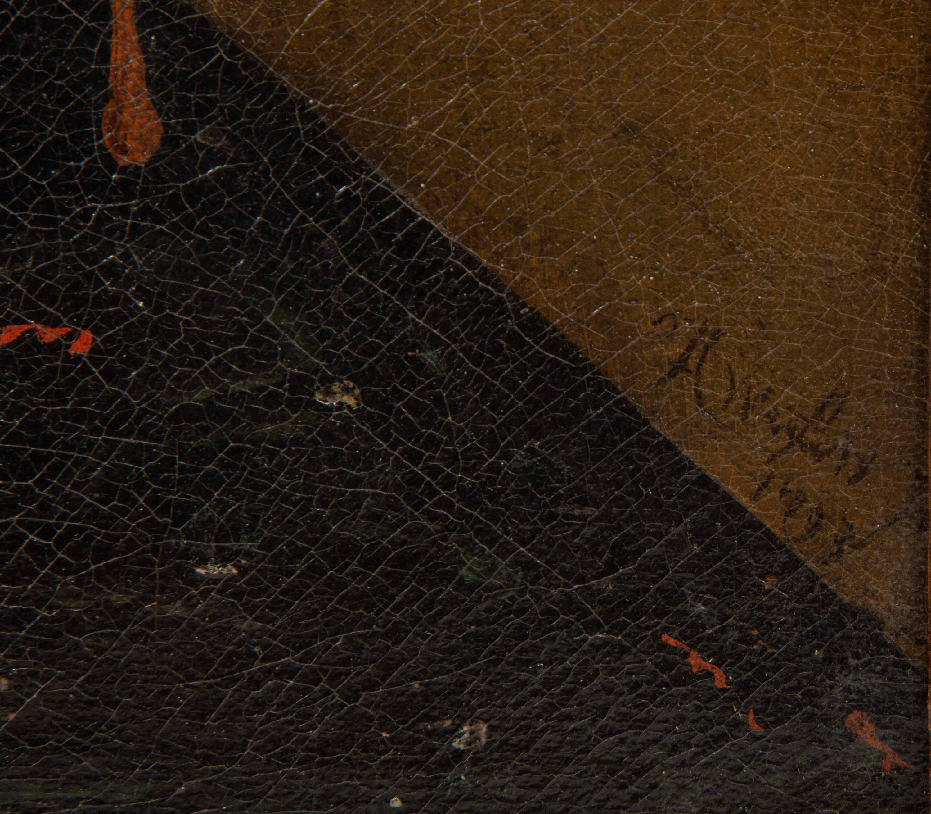 A Pair of Continental Painted Canvas Panels