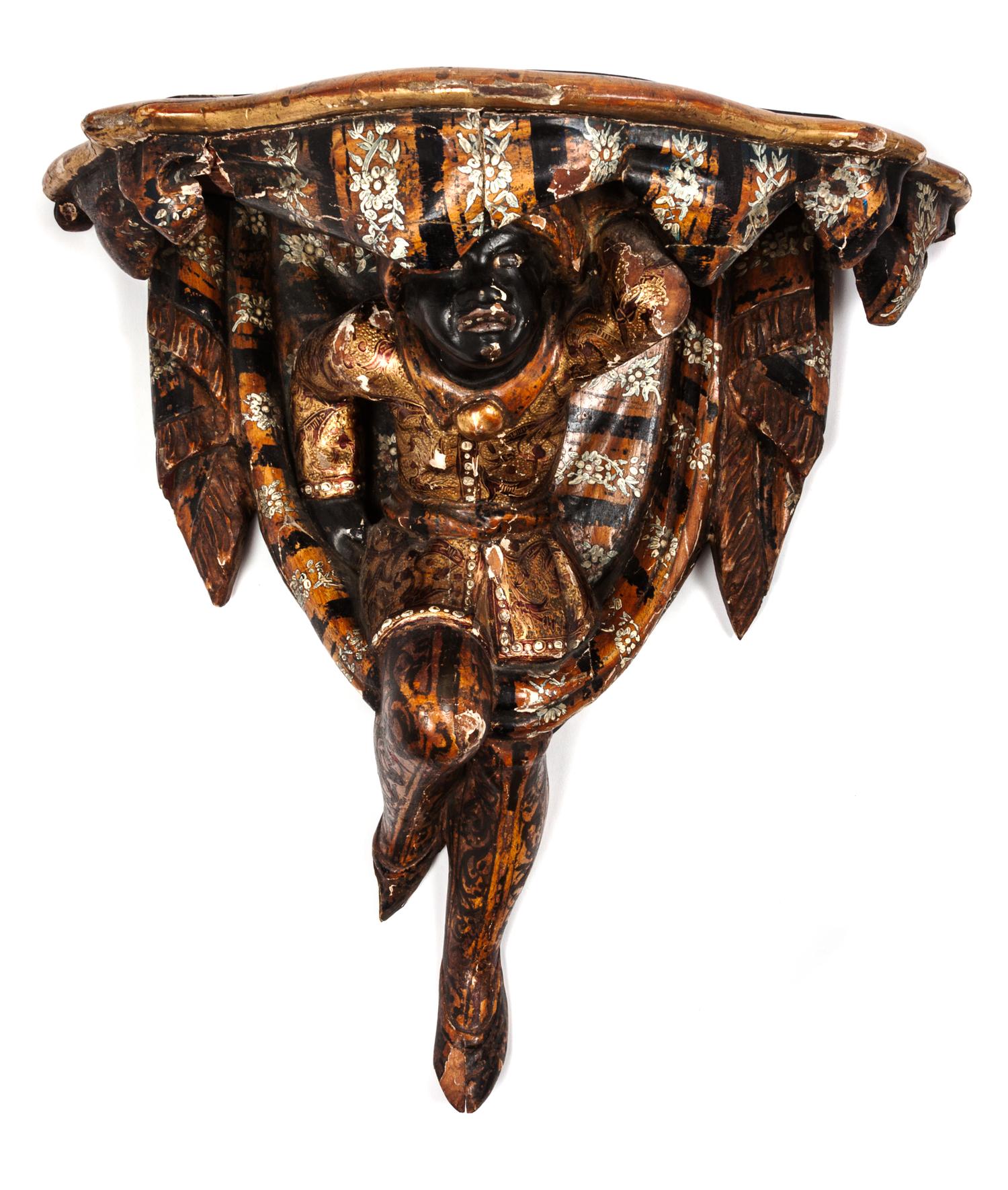 A Blackamoor Giltwood Wall Bracket Height 15 inches.