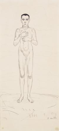 Ferdinand Hodler (Swiss, 1853-1918) — Male Nude, c. 1910