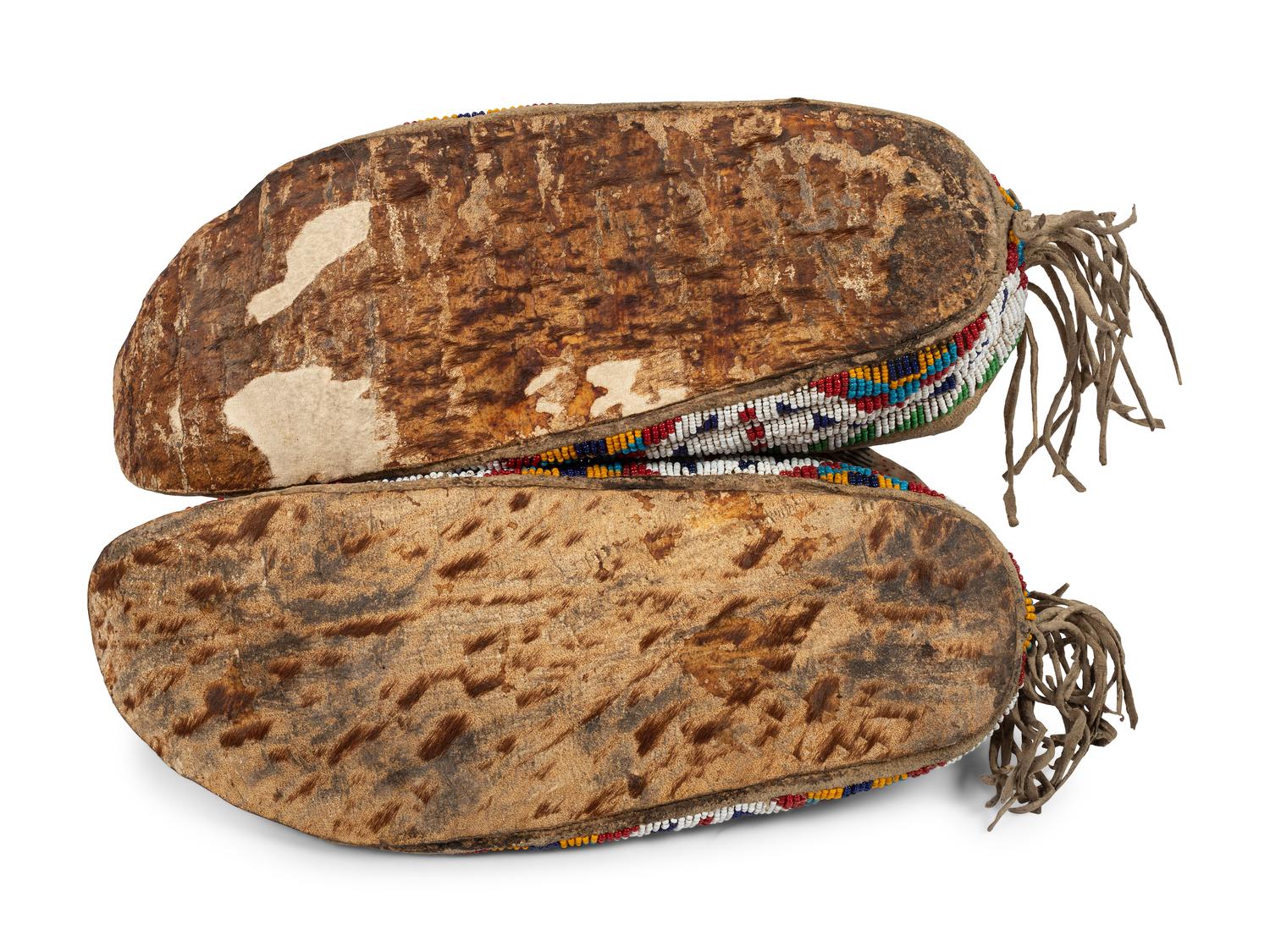 Sioux Beaded Hide Moccasins