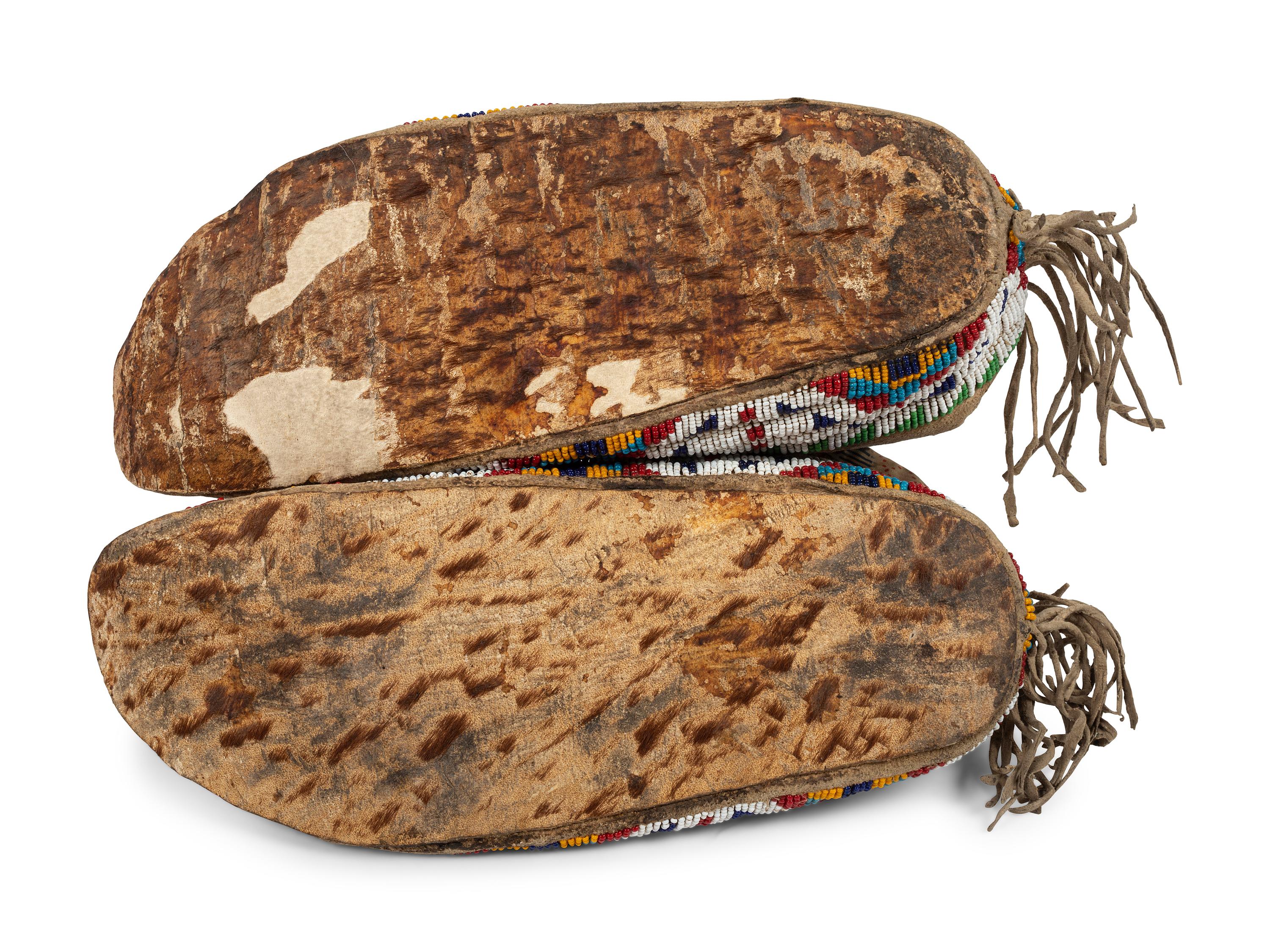 Sioux Beaded Hide Moccasins