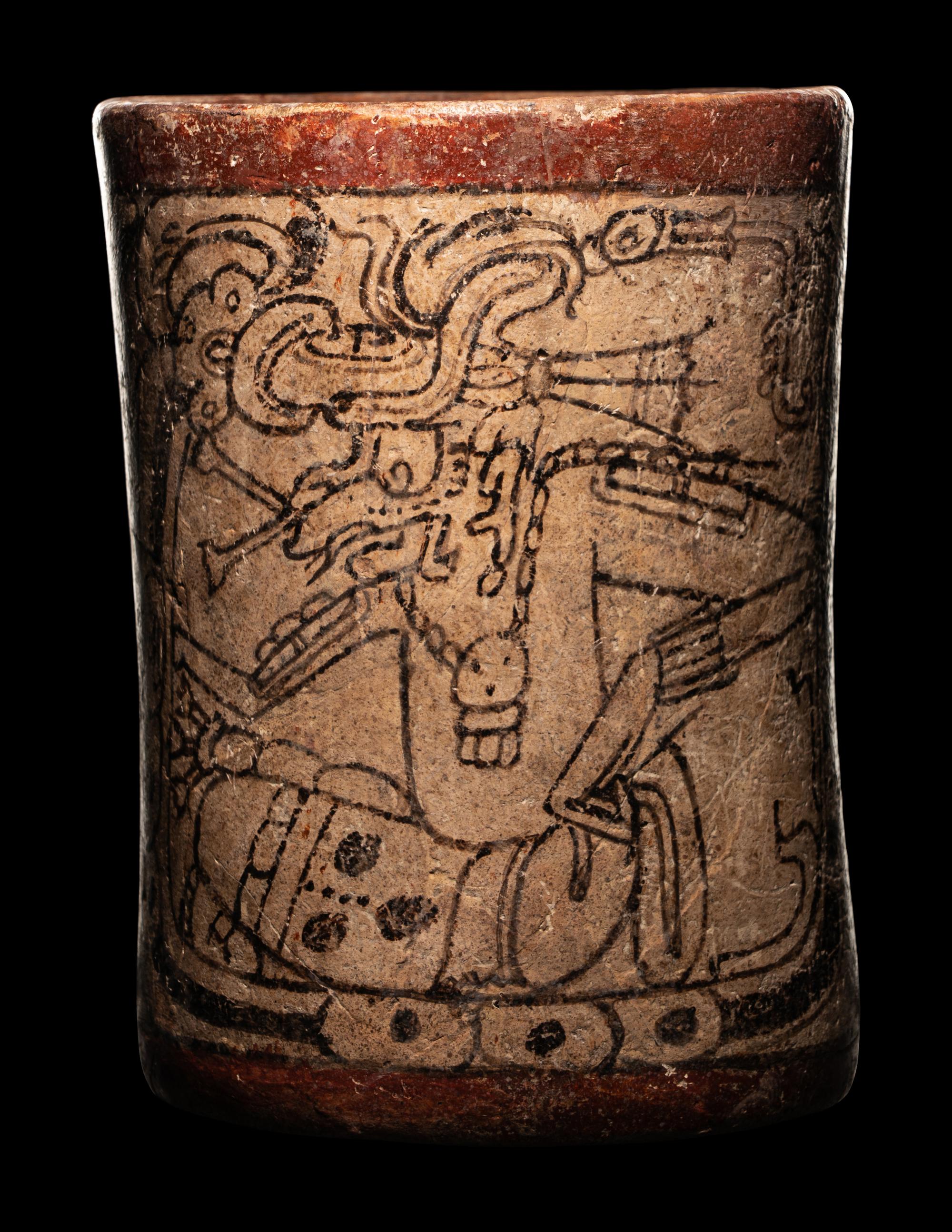 A Maya Codex Style Cylinder Vessel