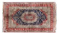 A Sino-Persian Silk Rug 8 feet 1 inch x 5 feet. — 20TH CENTURY