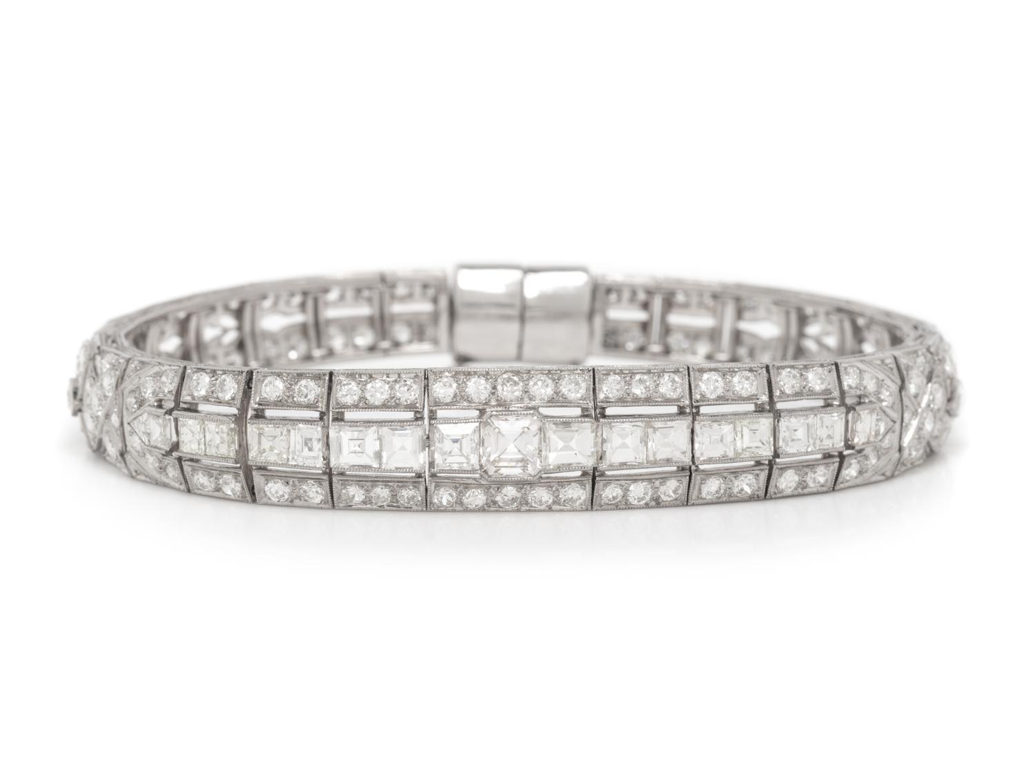 PLATINUM AND DIAMOND BRACELET