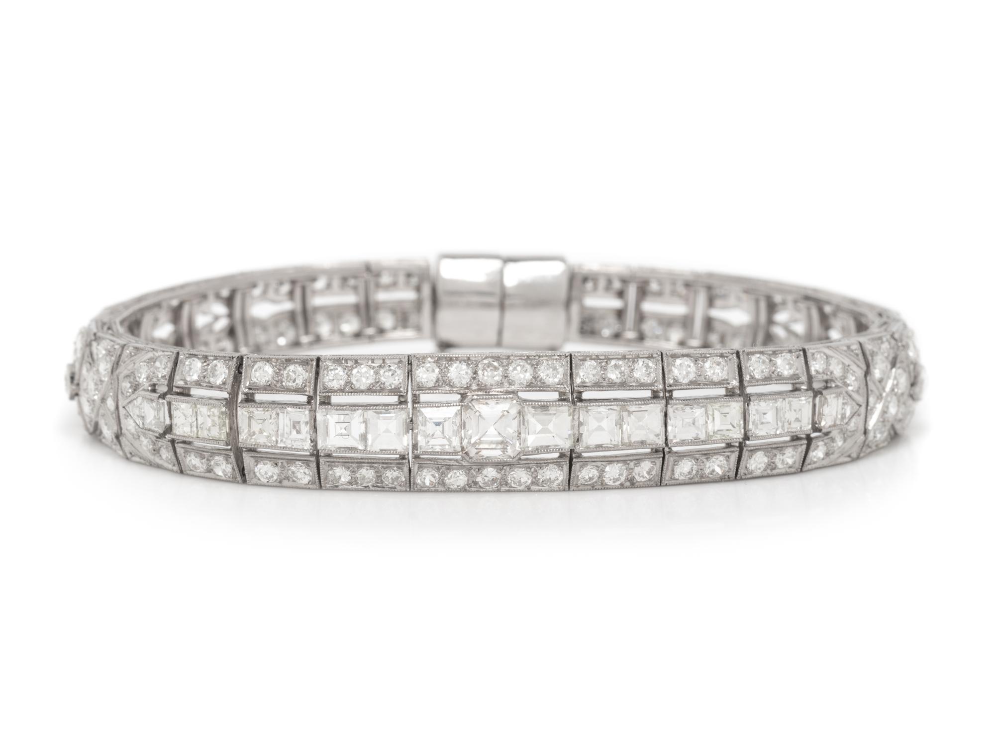 PLATINUM AND DIAMOND BRACELET