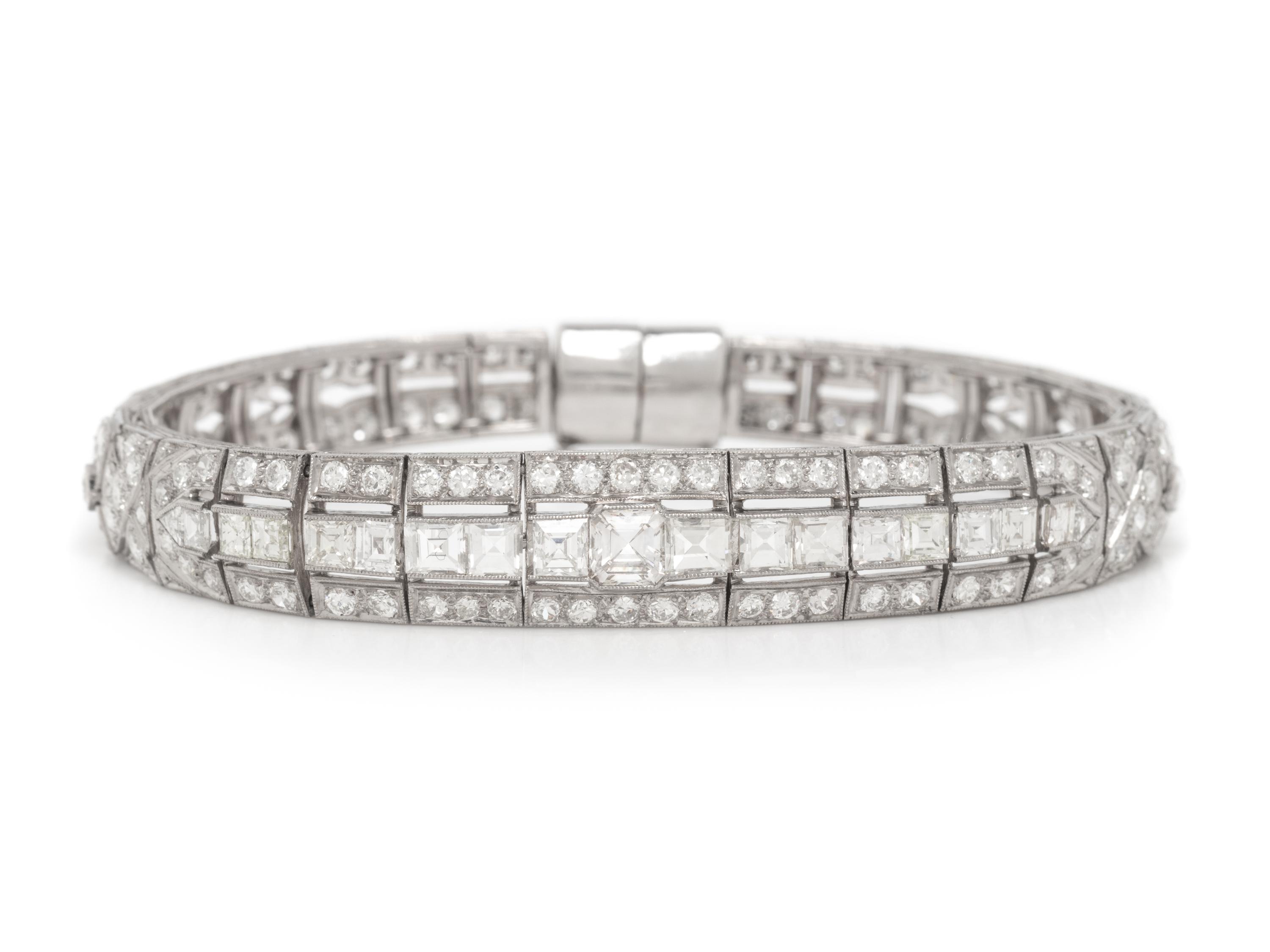 PLATINUM AND DIAMOND BRACELET