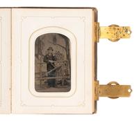 [EARLY PHOTOGRAPHY]. CDV album containing portraits of American sculptor Clark Mills' family, incl. T. Fisk Mills.