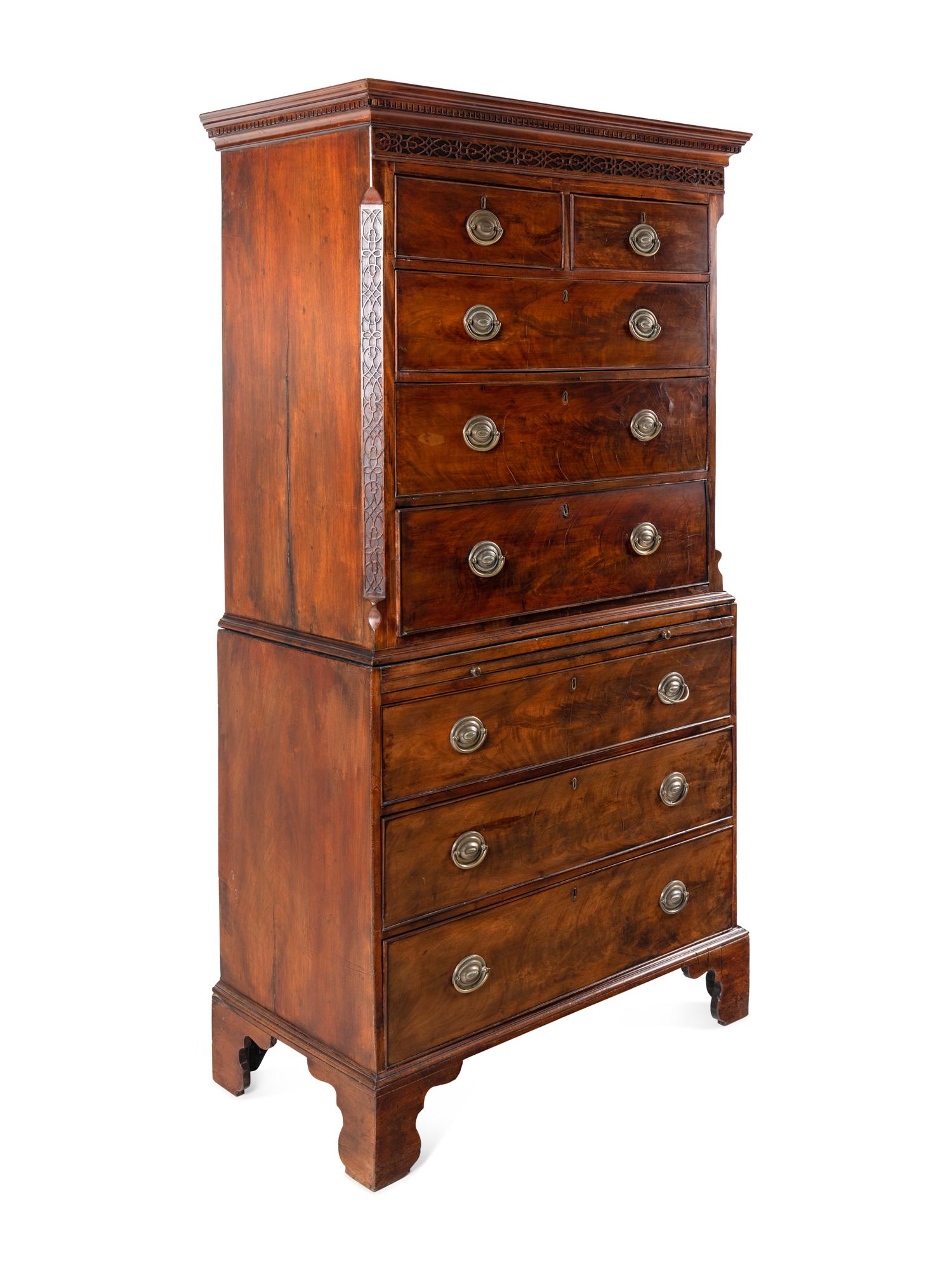 A George III Mahogany Chest-on-Chest