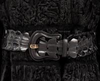 Fendi Mohair Jacket with Alligator Belt