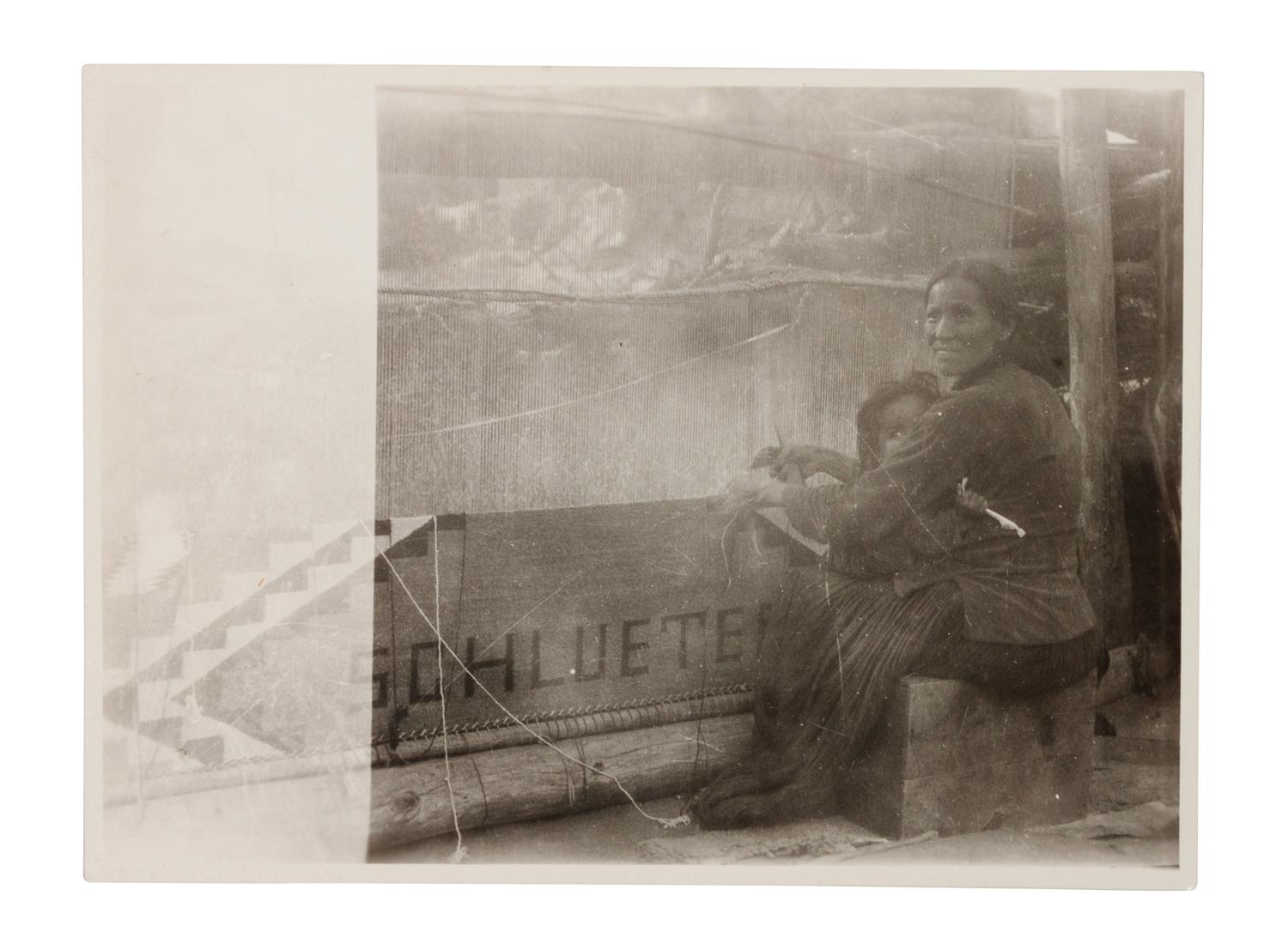 Commissioned Navajo Weaving, with Photograph