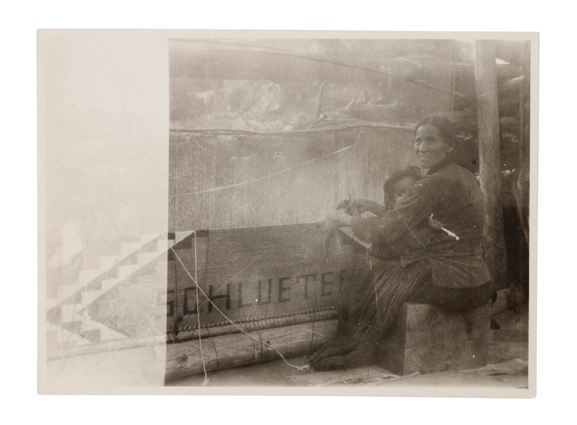 Commissioned Navajo Weaving, with Photograph