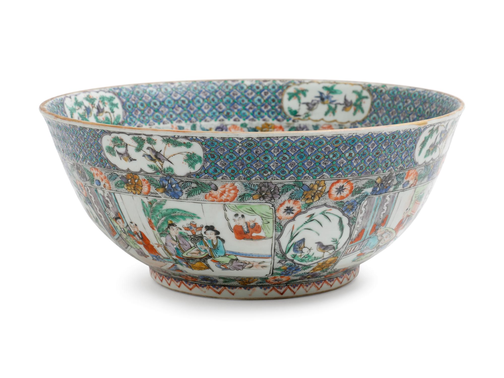 A Large Famille Verte Porcelain Bowl