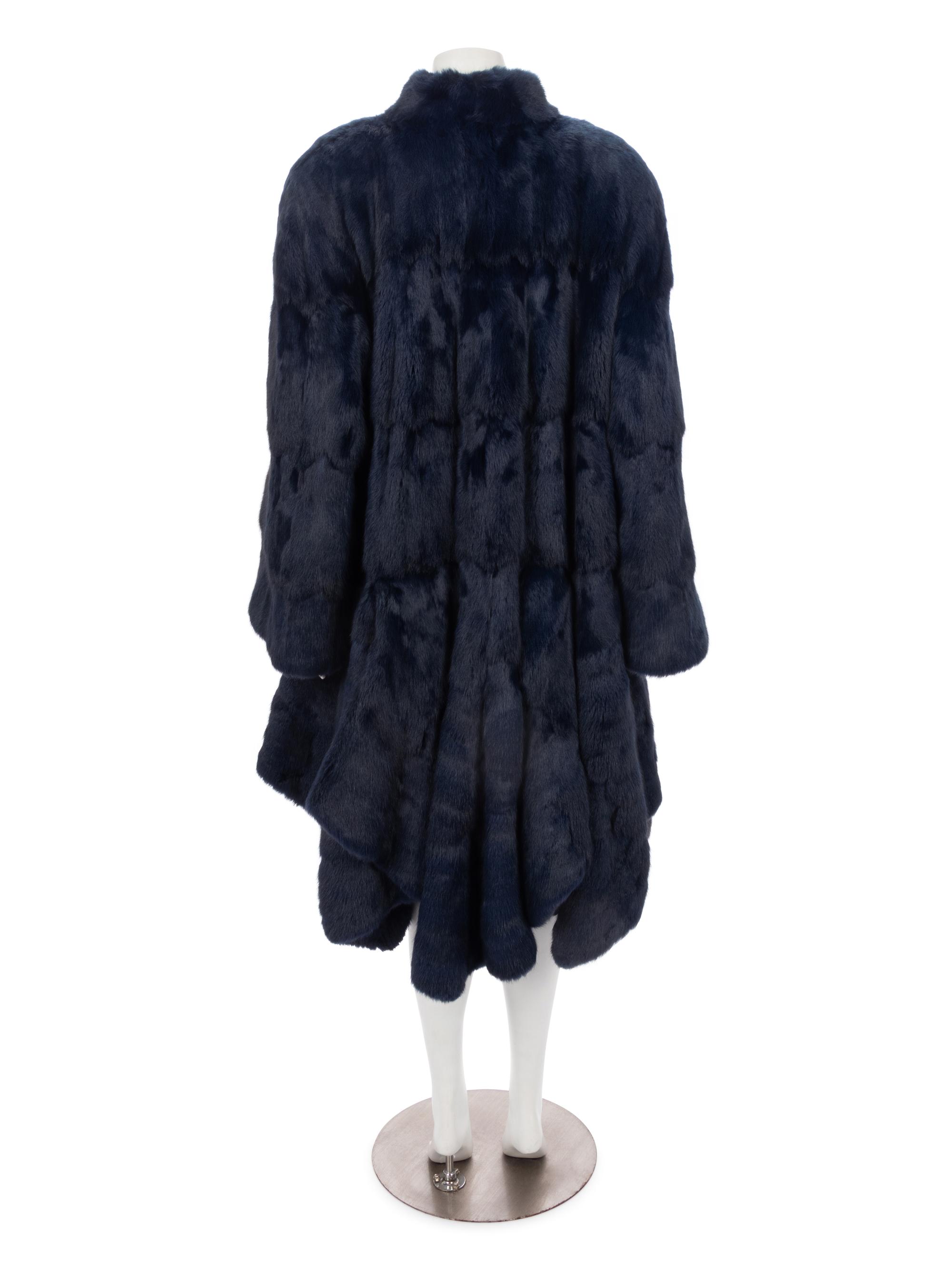 Revillon Blue Fur Coat, 1980-90s