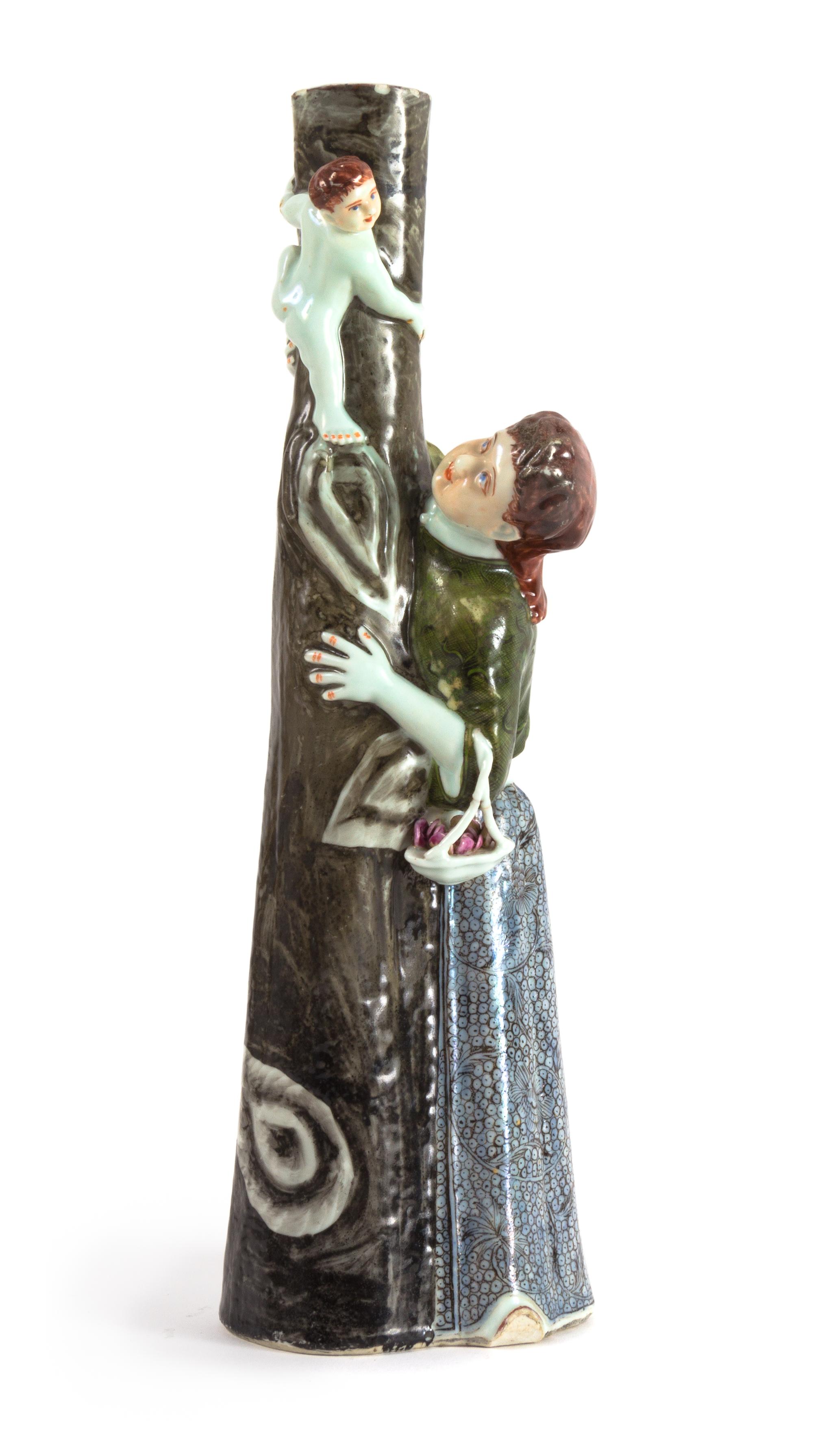 A Chinese Export Porcelain Spill Vase Height 14 1/4 inches. — 19TH/20TH CENTURY