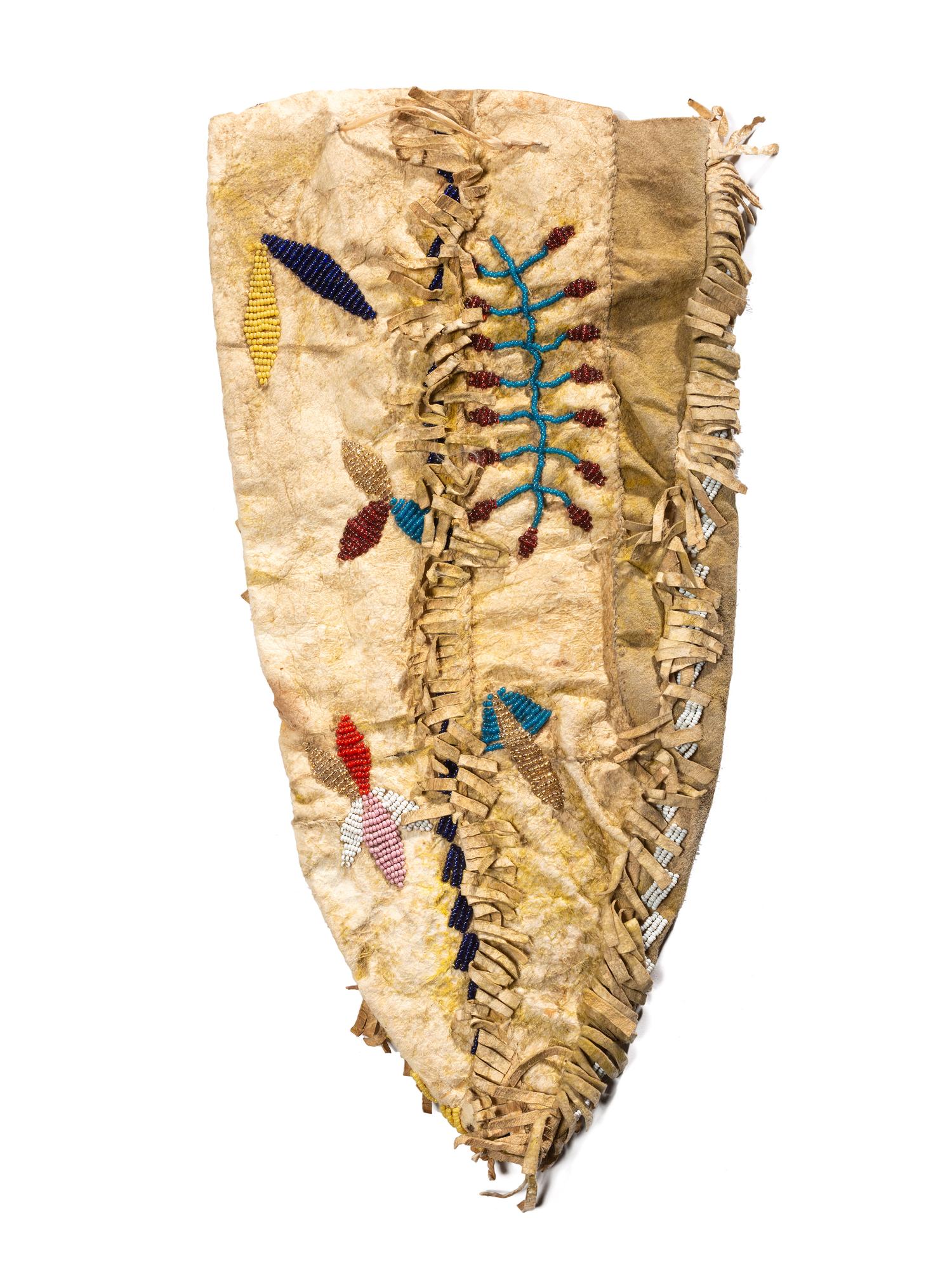 Santee Sioux Beaded Hide Pouch