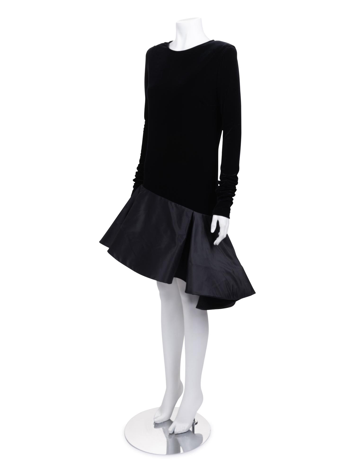 Pierre Cardin Haute Couture Velvet Dress, c.1992