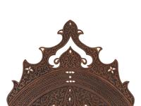 A Syrian Mother-of-Pearl Inlaid Walnut Mirror