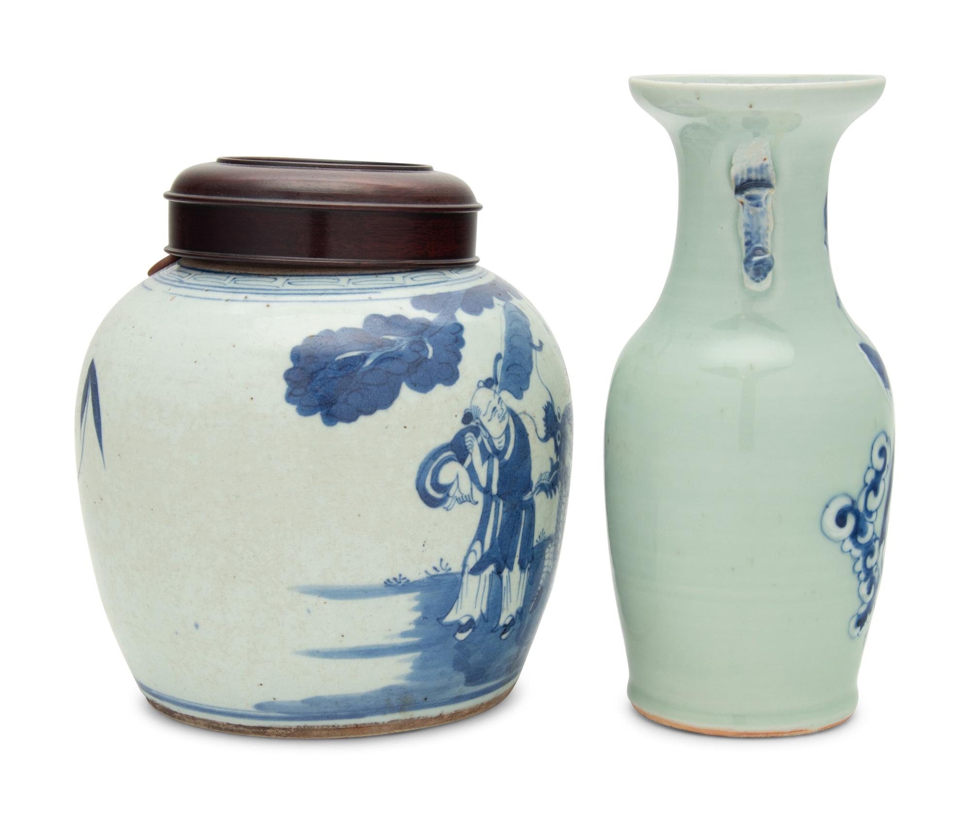 Two Chinese Blue and White 'Boys' Porcelain Wares