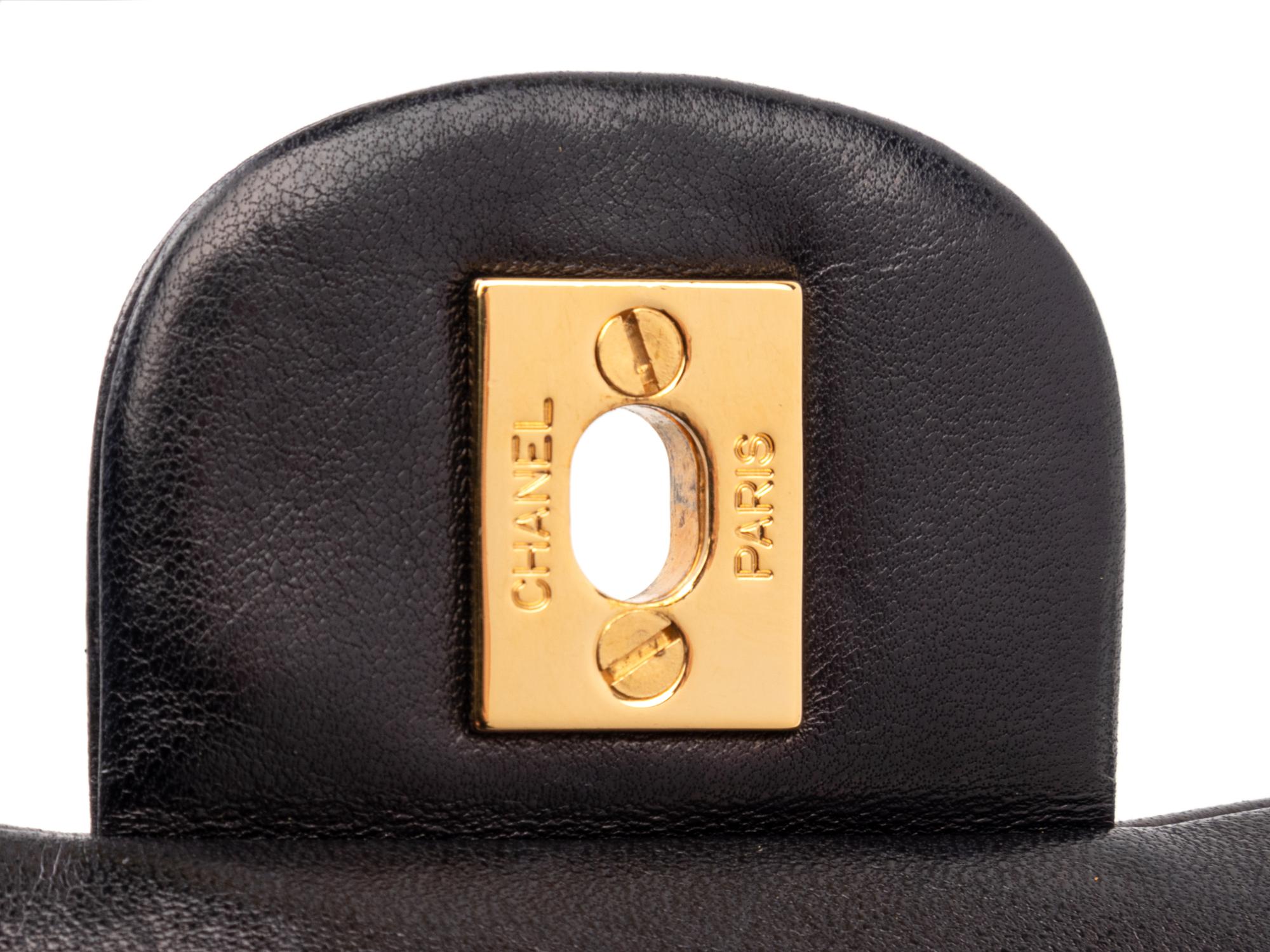 Chanel Navy Classic Medium Double Flap, 1996-97