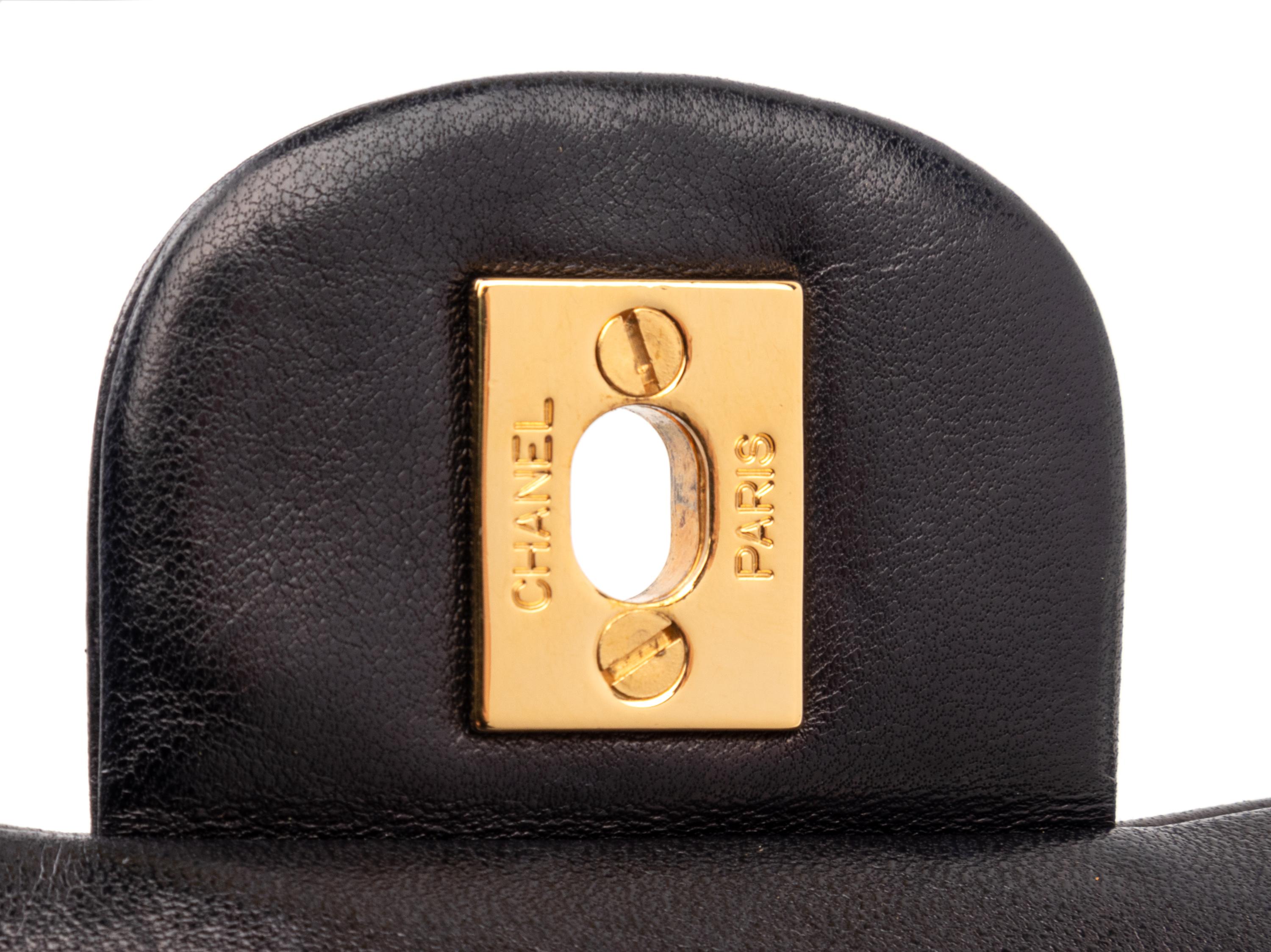 Chanel Navy Classic Medium Double Flap, 1996-97