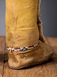 Comanche Child's Beaded Hide Boot Moccasins