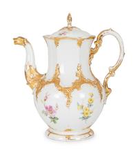 A Meissen Porcelain Coffee Pot with Floral Decoration and Figural Spout — 19TH CENTURY