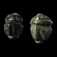 Two Mezcala Greenstone Masks