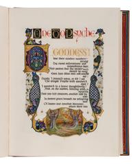 SANGORSKI, Alberto, calligrapher and illuminator. -- KEATS, John (1795-1821). "La Belle Dame sans Merci" -- "Ode on a Grecian Urn" -- "Ode to Psyche." London, 1928.