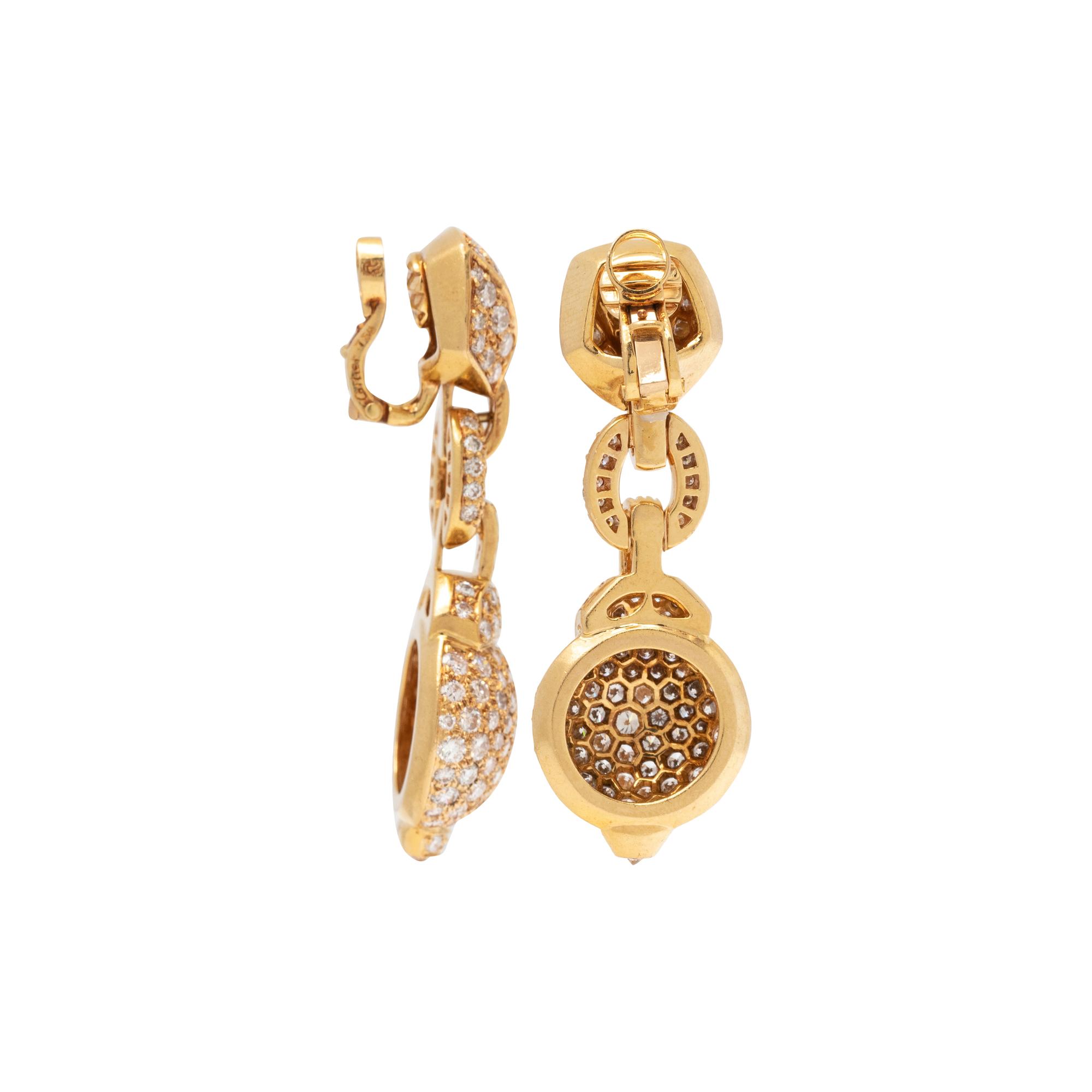 CARTIER, DIAMOND EARCLIPS