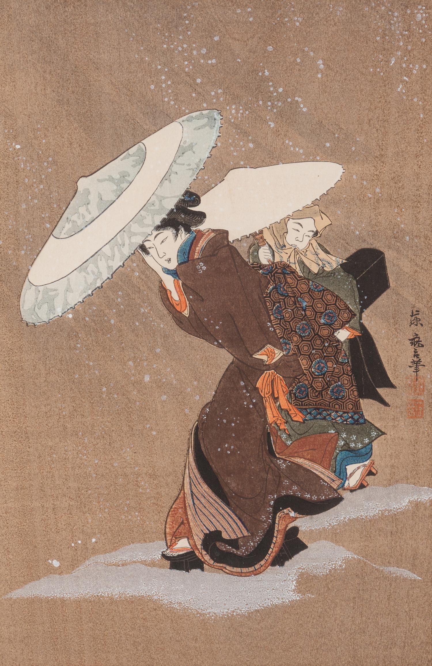 Six Japanese Woodblock Prints