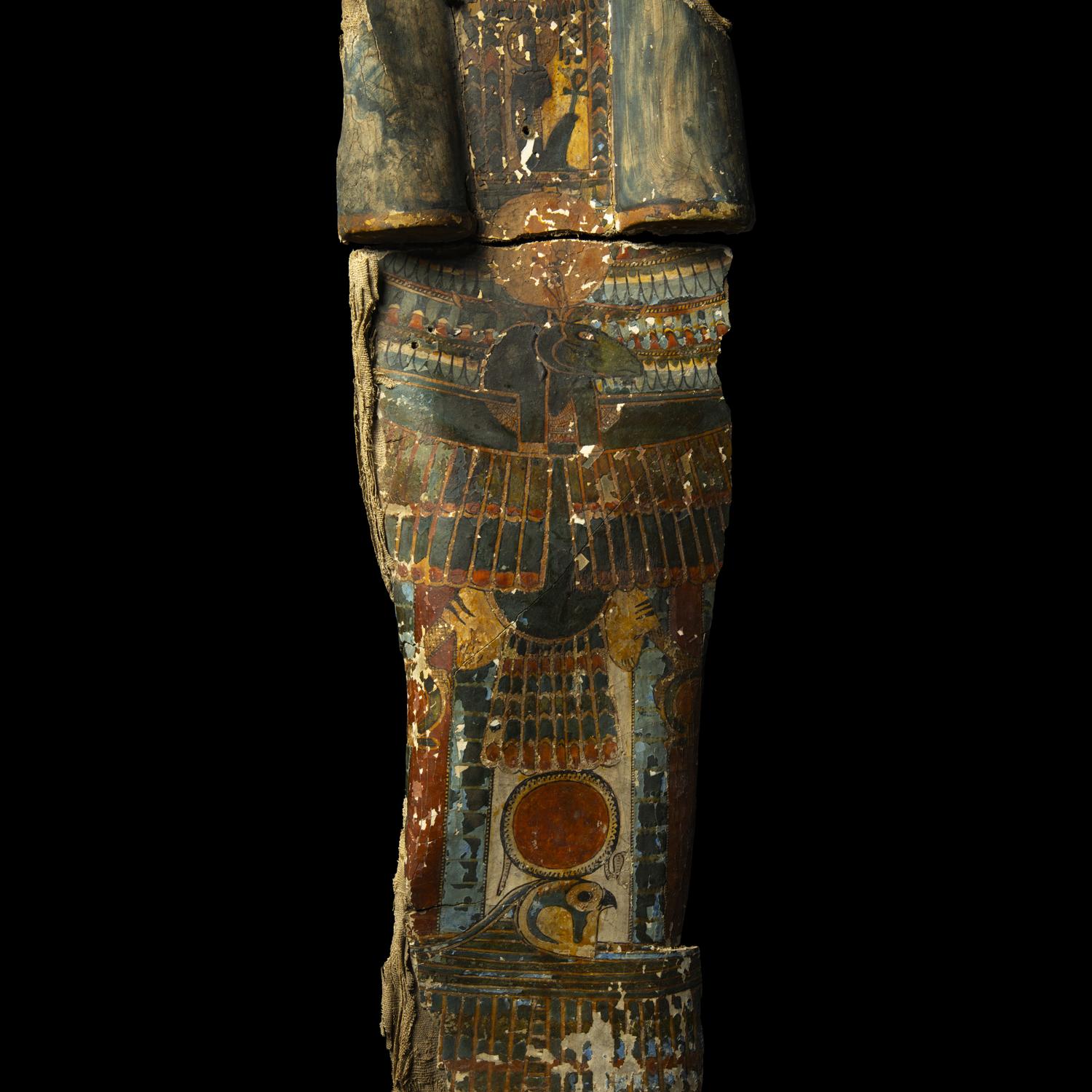 Two Egyptian Cartonnage Fragments